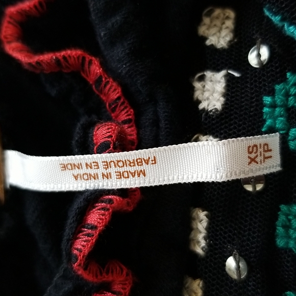 Free People Embroidered Pheasant Top Size XS - Picture 6 of 7